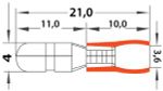 Разъем штекерный изолированный штекер 4 мм 0.5-1.5 мм² (РШи-п 1.5-4/РШИп 1,25-4) красный REXANT