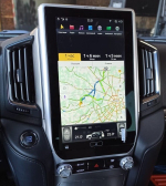 Магнитола для Toyota Land Cruiser 200 2015-2021 (без JBL) - Carmedia ZF-1807L-GE "Тесла-Стиль" монитор 13.6" на Android 13, 8/128ГБ, Carplay, 4G SIM слот