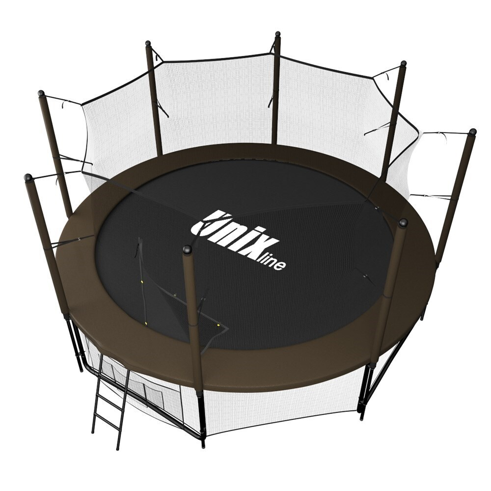 Батут UNIX line 12 ft Black&amp;Brown (inside)