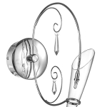 755614 Бра SCARABEO 1х35W G4 12V ХРОМ хрусталь+стекло