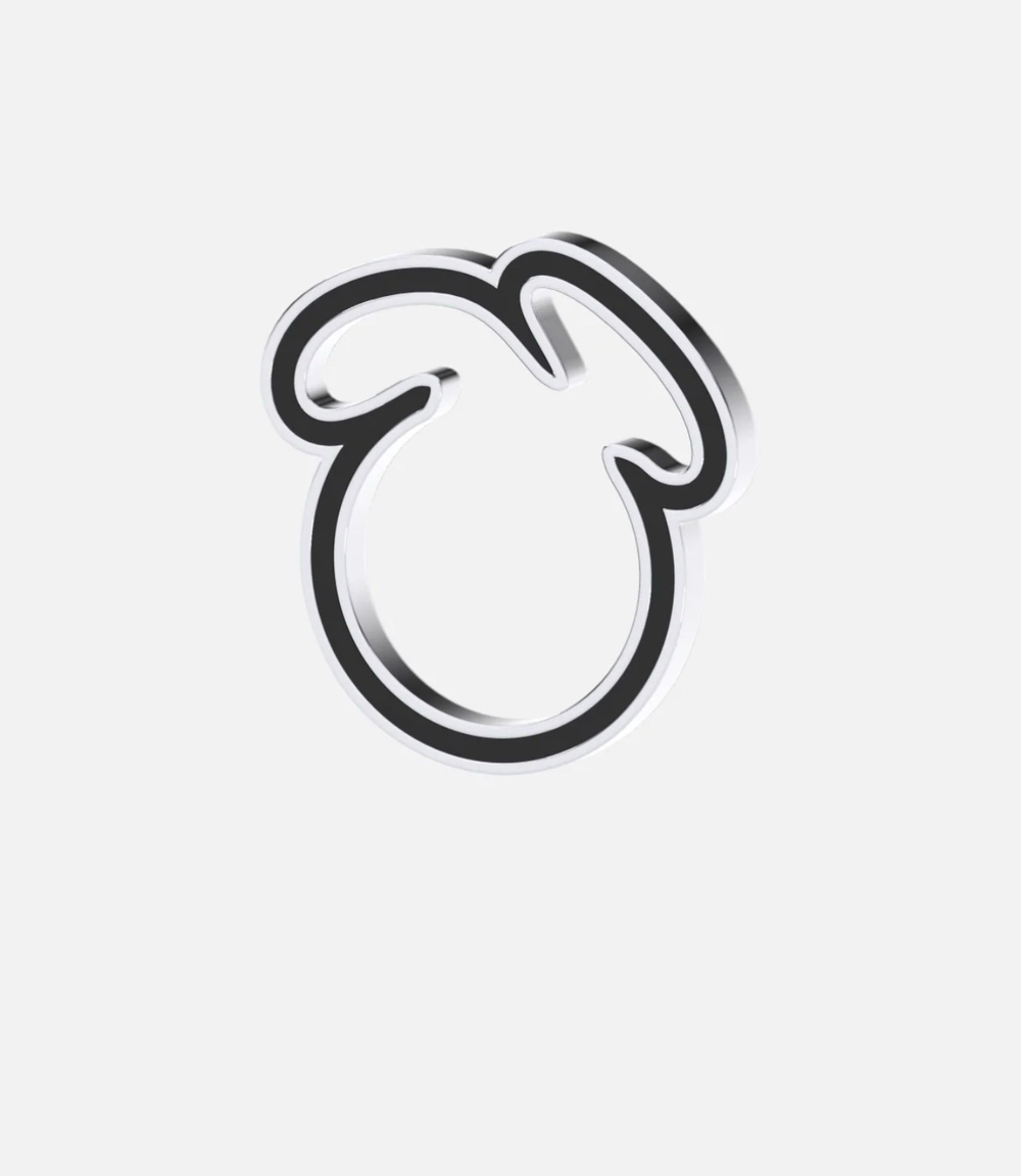 кольцо заяц с эмалью