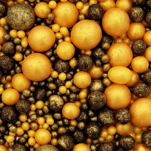 Посыпка кондитерская "Жемчуг", бронза, золото микс, 50 г