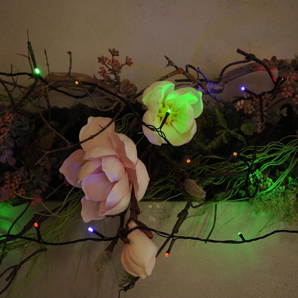 ULD-S1000-100-DGA MULTI IP20 Гирлянда светодиодная. 10м. 100 светодиодов. Разноцветный свет. Провод зеленый. ТМ Uniel