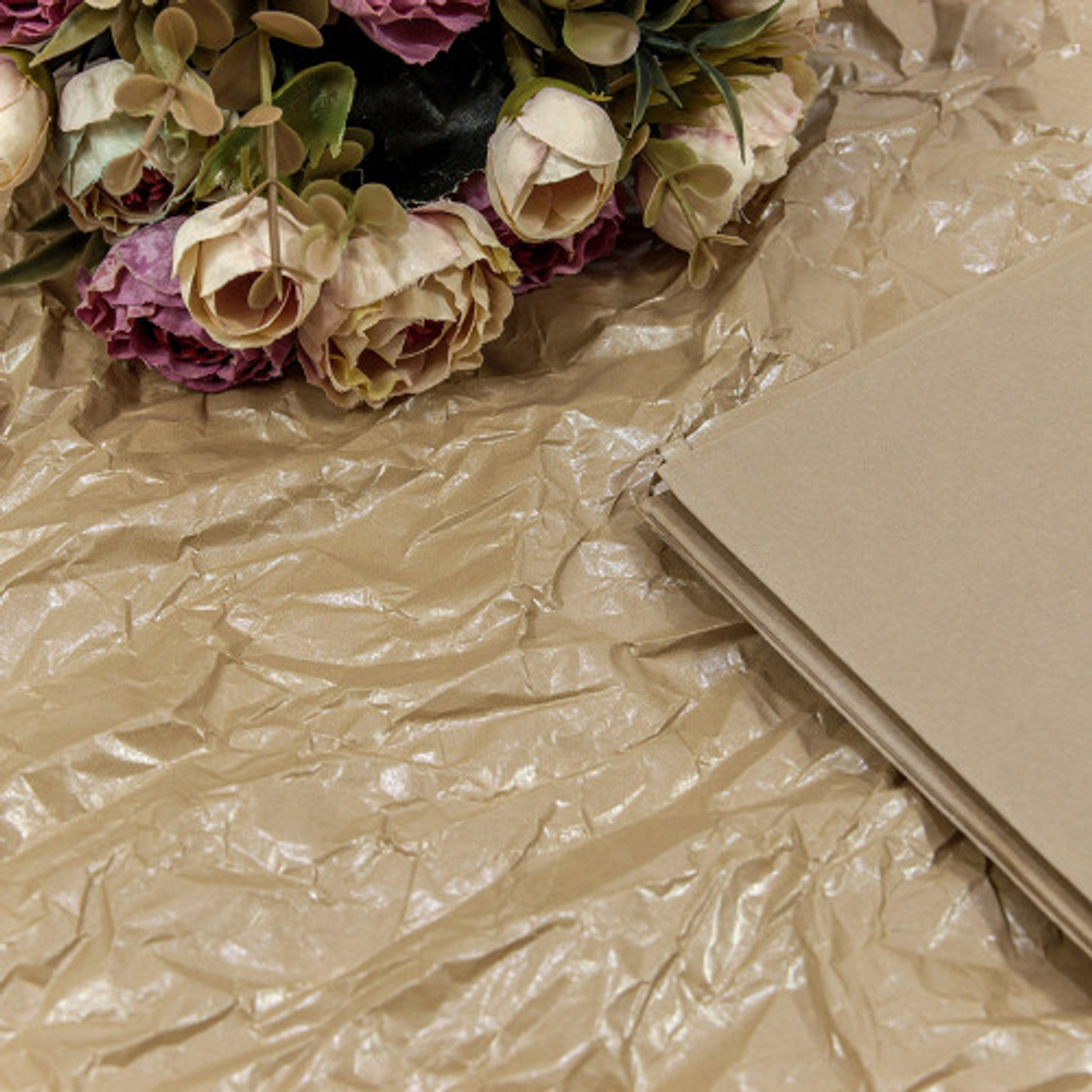 Бумага В листах 20 шт "Тишью" 50 х 70 см Водостойкая (Бежевый, Серый)