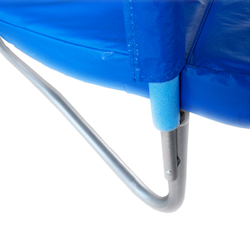 Батут с лестницей и внутренней сеткой 180 см синий