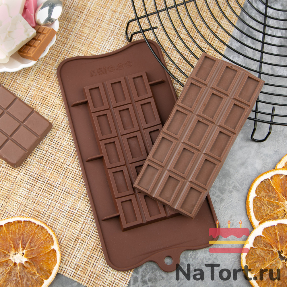 Форма силиконовая для шоколада «Плитка люкс»