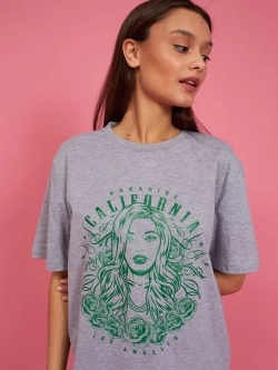 Футболка калифорния женская серая