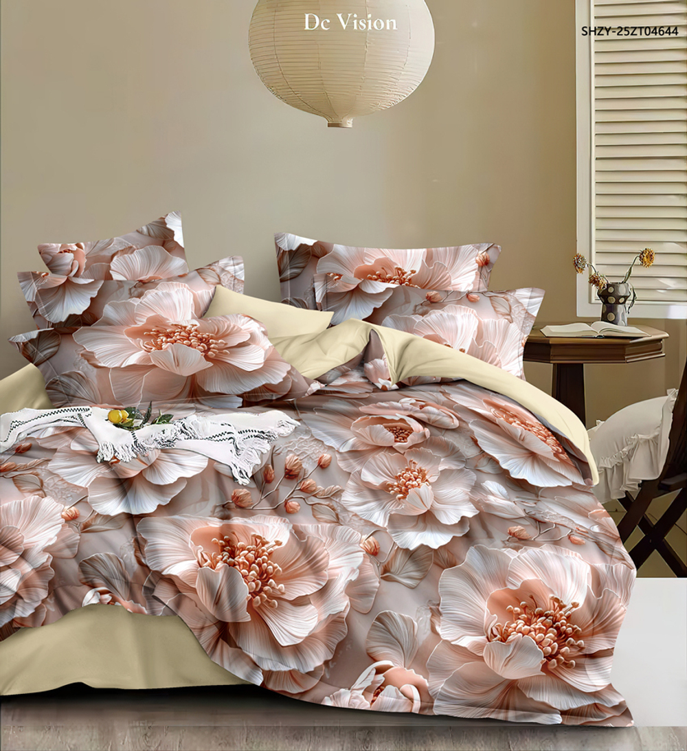 КПБ 2 сп с простыней на рез. 180х200 ПОПЛИН "П12"