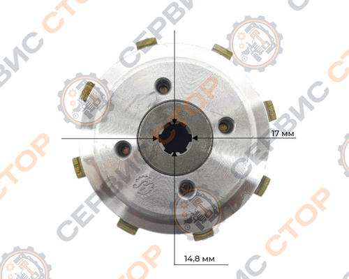 Муфта корзины сцепления КПП мотоблока 2090Б 3+1 с двигателем 168/170F (110 мм.)