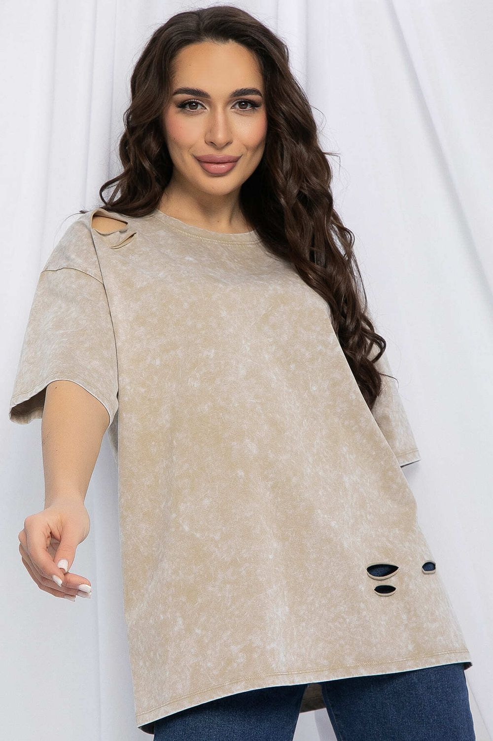 Футболка Микель (бежевая) Б13121-20М LT Collection