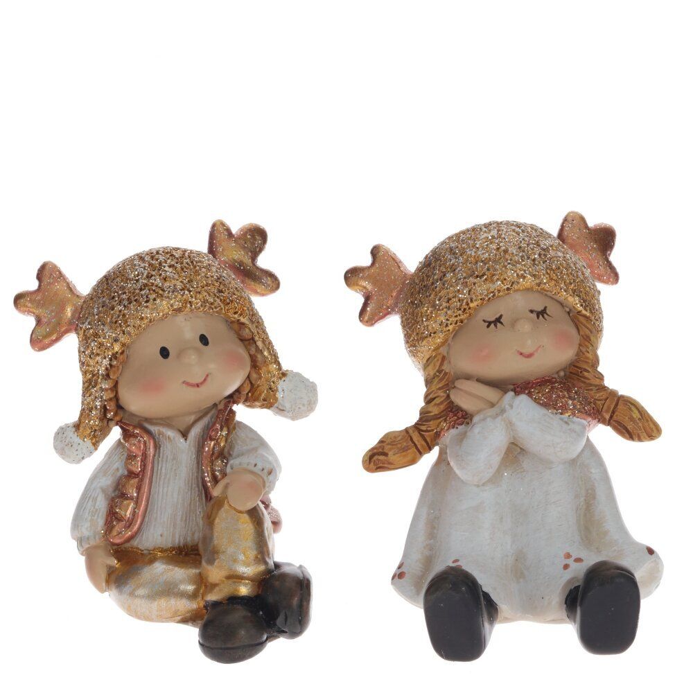 GAEM Фигурка декоративная "Мальчик/Девочка", L5,5 W6 H6,5 см, 2в.