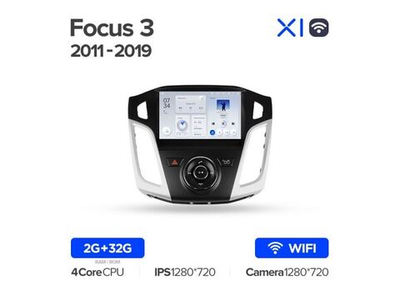 Магнитола Teyes X1 2-32 Wi-Fi Ford Focus 3 Mk 3 2011 — 2019 9.0"