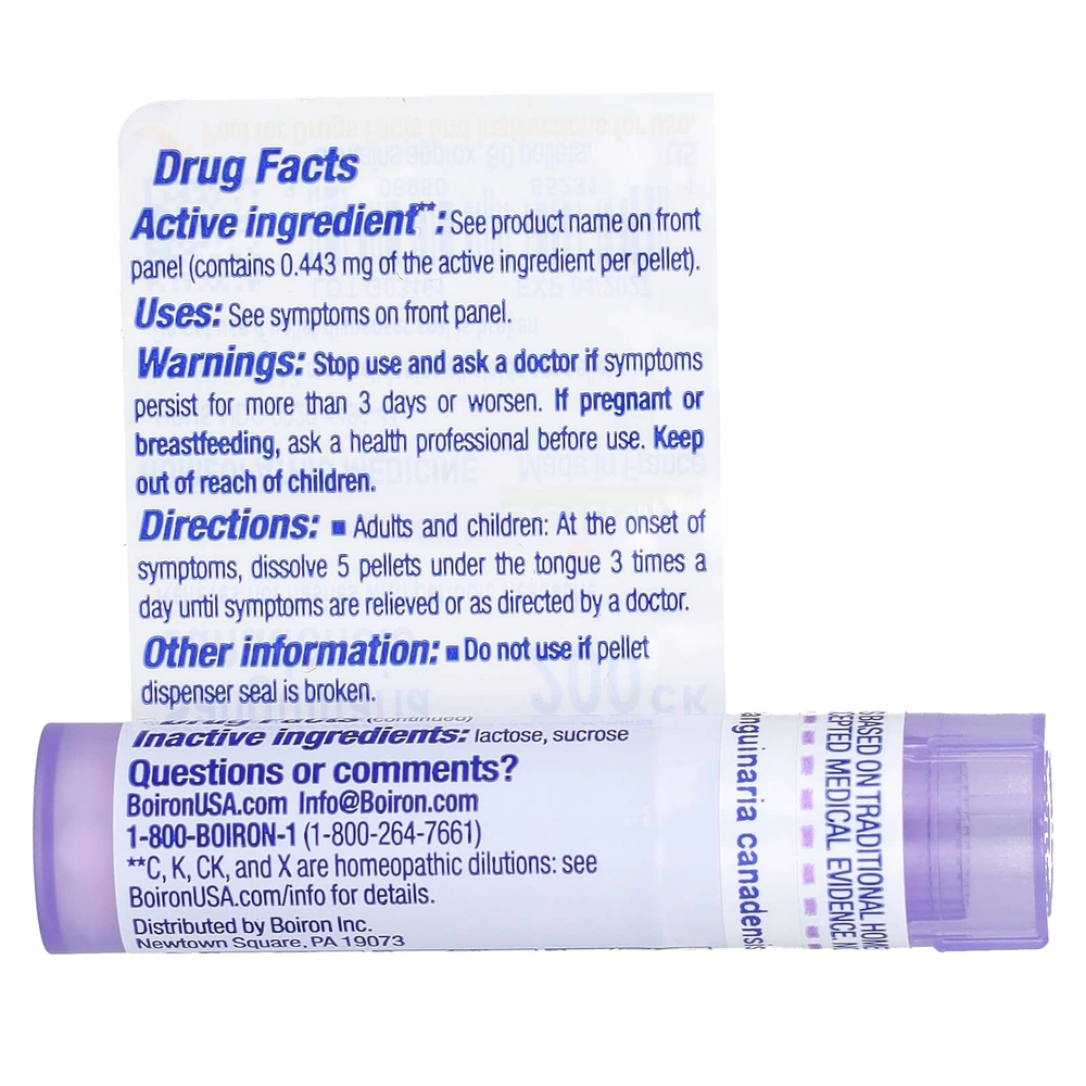 Boiron, Sanguinaria canadensis 200CK, для поддержки менопаузы, 80 гранул