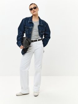 Джинсовая куртка оверсайз синего цвета