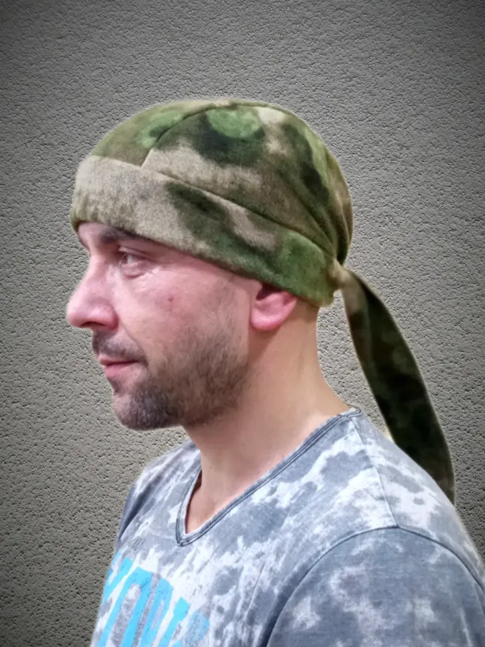 Бандана зимняя теплая дюраг из флиса мох
