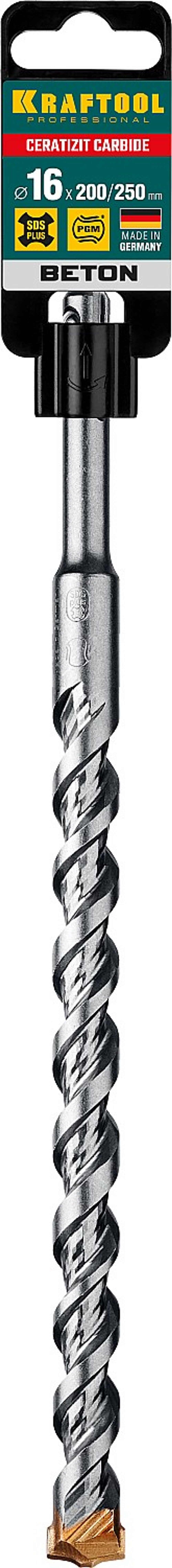 KRAFTOOL Ceratizit Carbide, 16 х 250 мм, SDS-plus бур (29320-260-16)