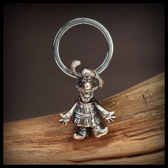 Брелок "Мужичок" для ключей , бронза