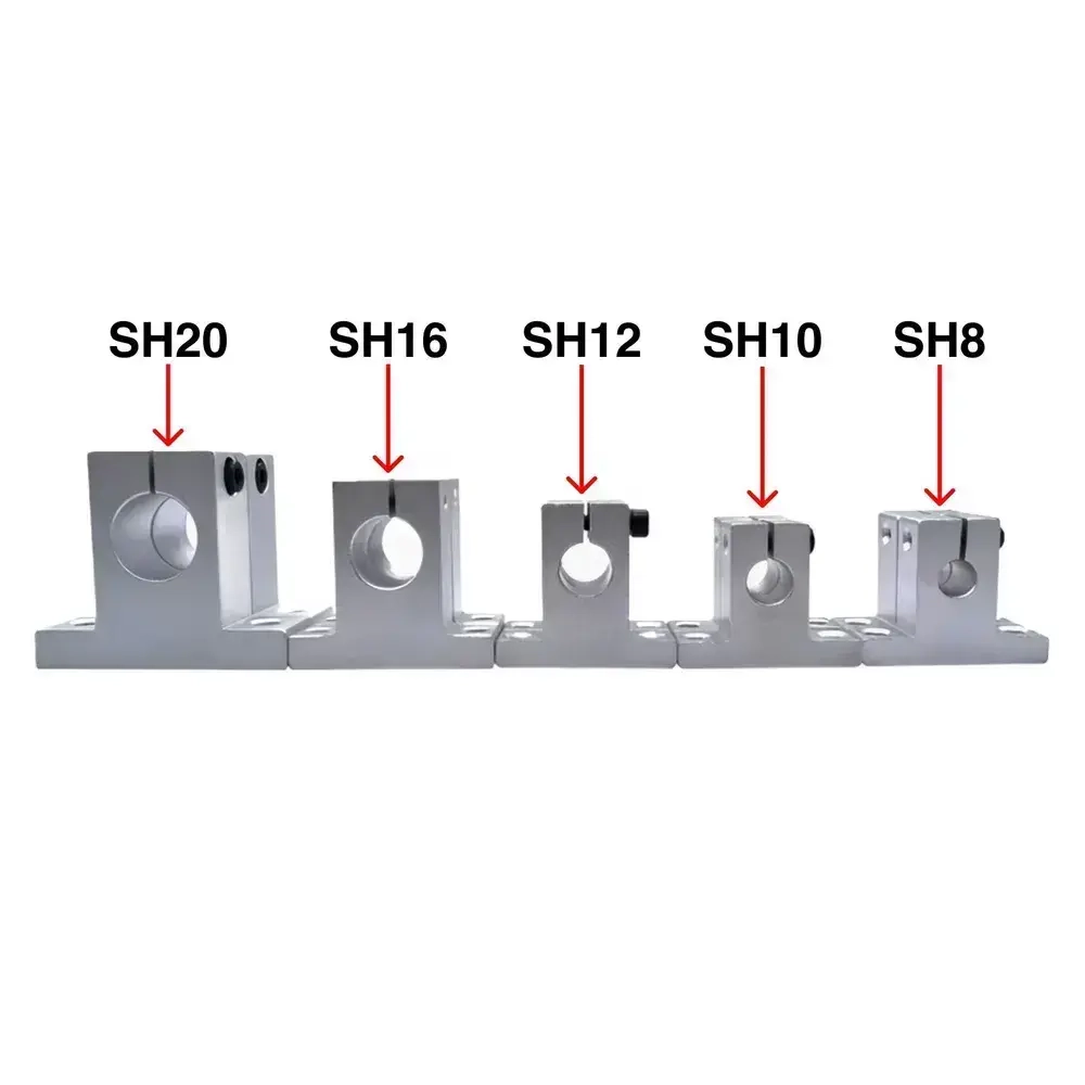 Вертикальный держатель вала 25мм SH25. Опора для вала чпу станка.
