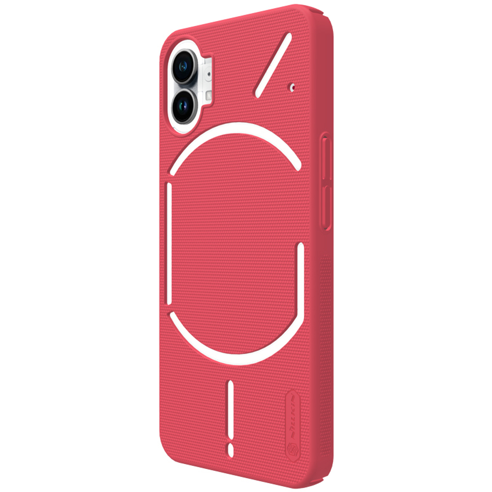 Тонкий чехол красного цвета от Nillkin для смартфон Nothing Phone (1), серия Super Frosted Shield