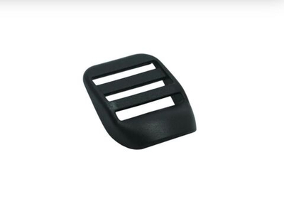 Пряжка-крыло 3-х щелевая, пластик, 2,5 см, 4,12 гр, чёрный