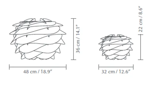 Плафон Umage Carmina Mini, Ø32x22 см, голубой