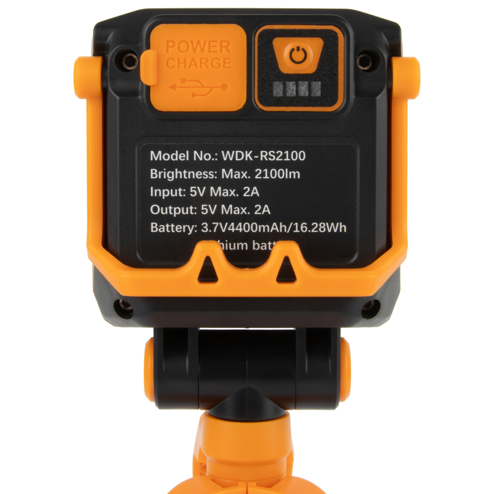 WDK-RS2100 Фонарь-прожектор трансформер переносной светодиодный, 2100 Лм, 4400 мАч