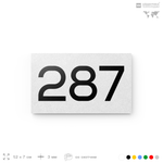 Номер на дверь 287, табличка на дверь для офиса, квартиры, кабинета, аудитории, склада, белая 120х70 мм, Айдентика Технолоджи