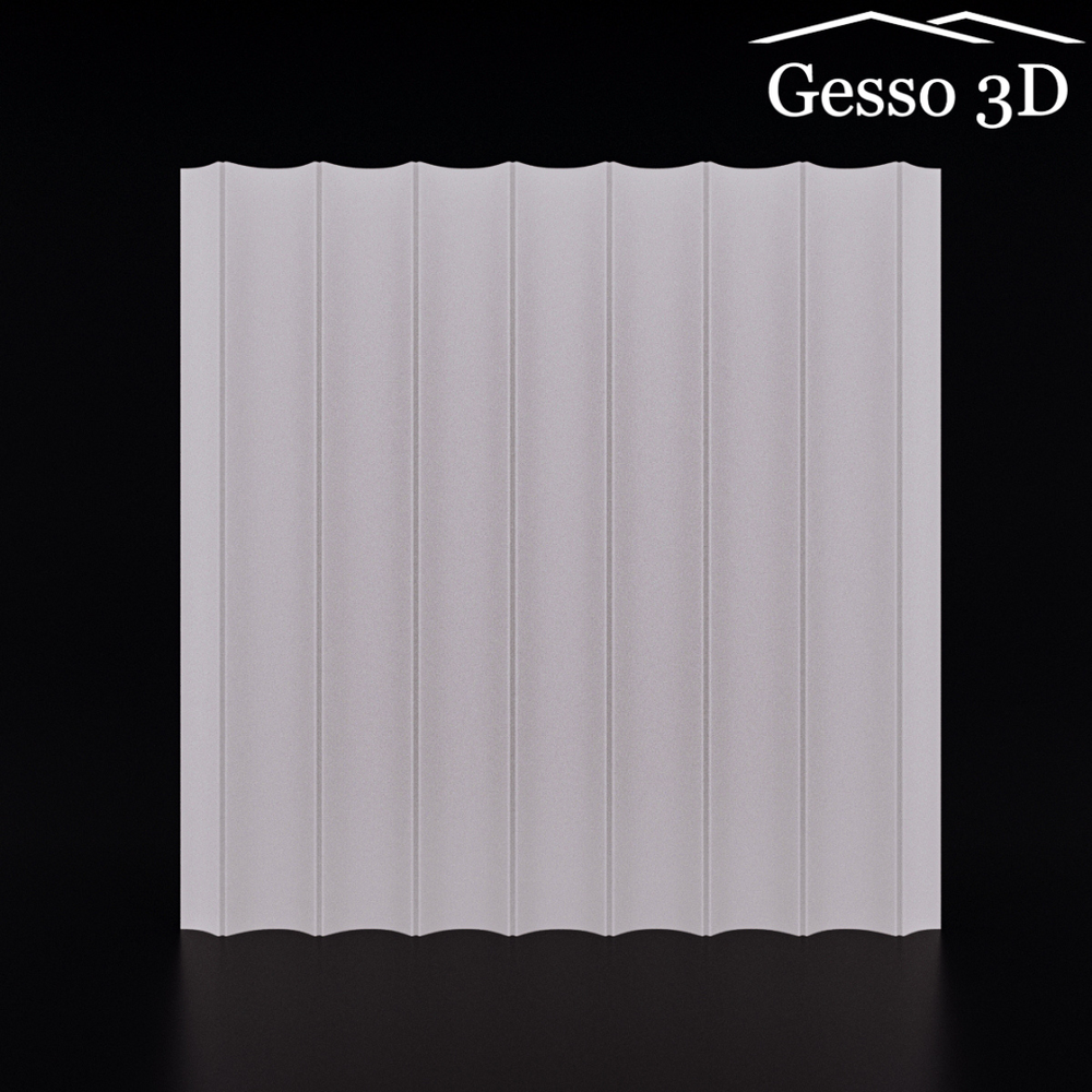Гипсовая 3D панель Рейка фигурная