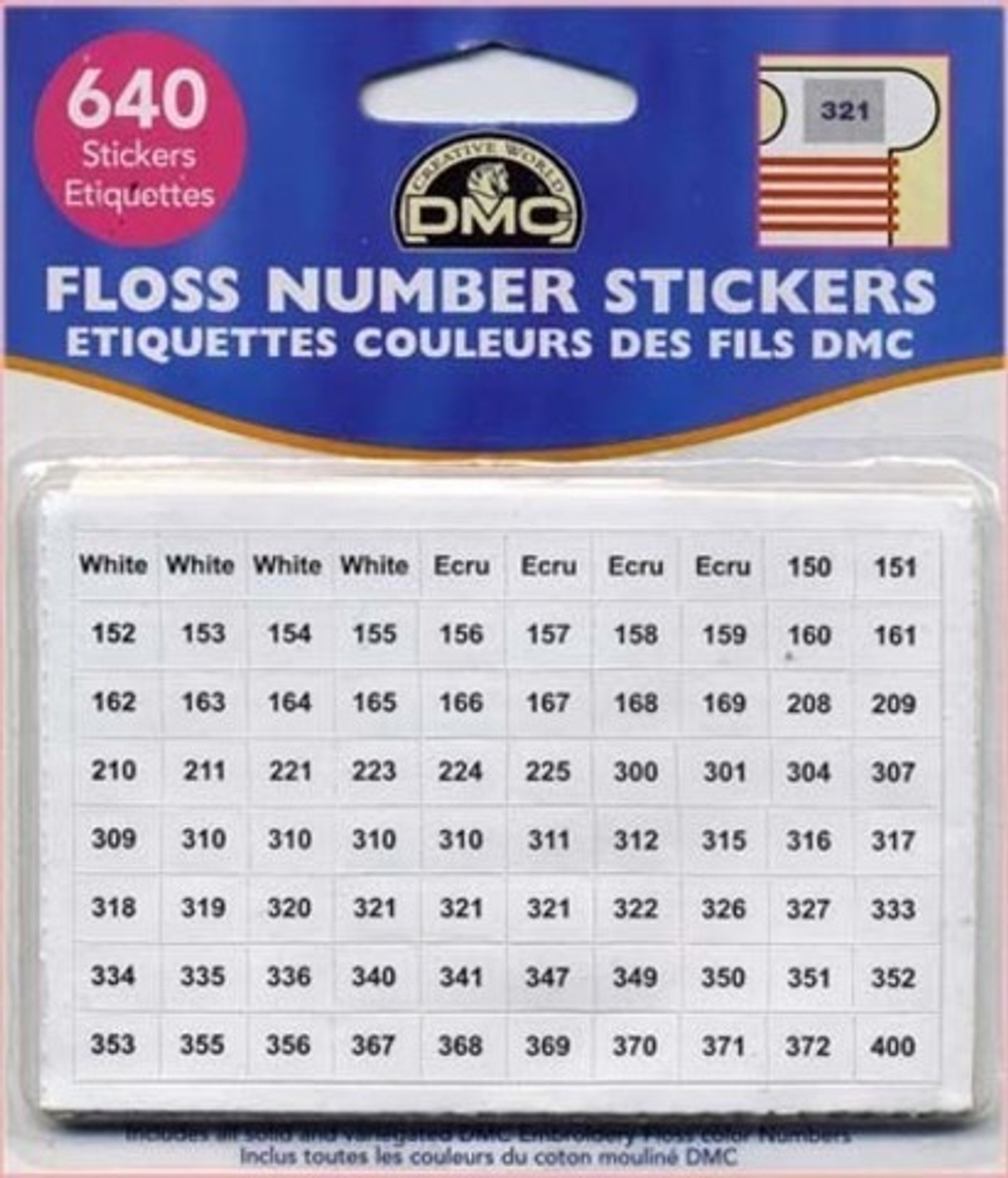 Наклейки для мулине (номера) 6103/12 DMC