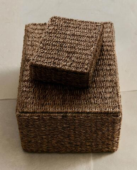 Zara Home Корзина из морской травы, цвет коричневый, 30 см
