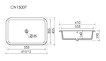 Раковина встраиваемая снизу Ceramicanova Era, c отверстием слива - перелива, 610x405x190мм, белый, арт.CN15007