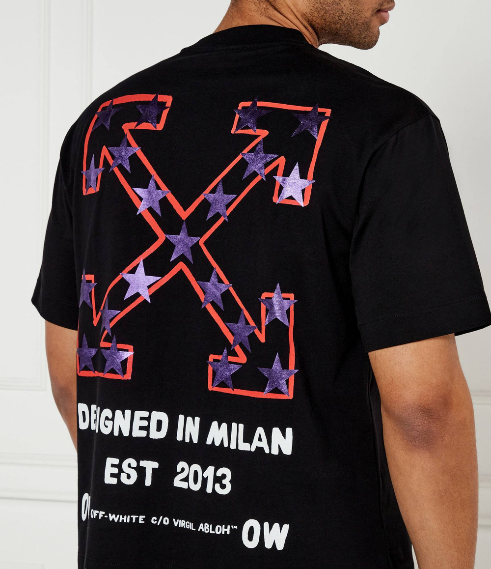 Футболка STAR ARROW OFF-WHITE - черный(OMAA120S 25JER008)