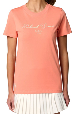 Женская теннисная футболка Roland Garros Sporty Chic Therese - coral