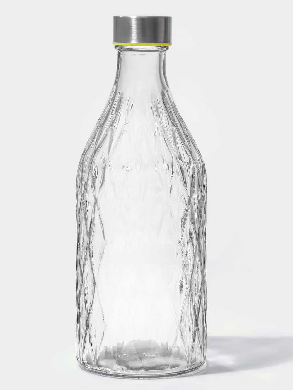 Бутыль для соусов и масла с металлической крышкой "Ромб" 1 л, 9,5х25,5 см