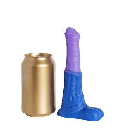 Сине-сиреневый фаллоимитатор Пегас Mini - 17 см. (Цвет: синий)