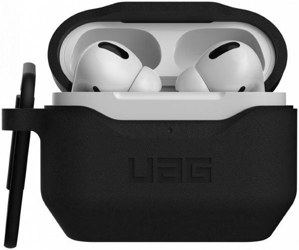 Чехол с карабином Urban Armor Gear (UAG) Standard Issue Silicone 001 Case для AirPods Pro, цвет Черный (Black)