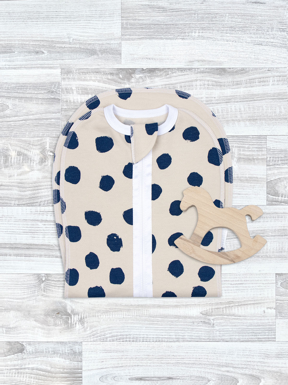 Утеплённый кокон Mjölk Горошки