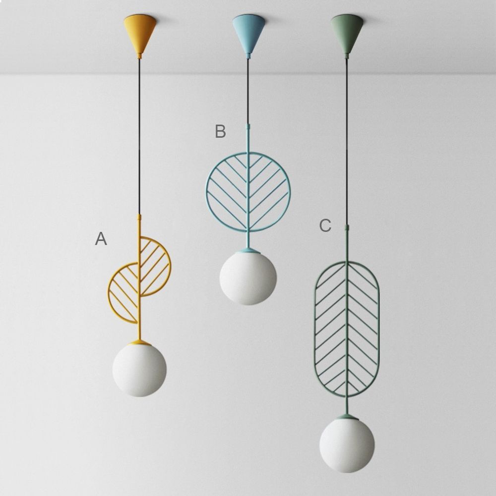 Подвесной светильник LEAF B Голубой