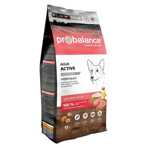 Уценка! Срок 05.07.26/ Сухой корм ProBalance Adult Active для взрослых собак с высокой активностью