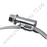 ЗУБР Х-9Н 50-70 мм, накатная лента 9 мм, червячный хомут, цинк, 50 шт (37807-70)