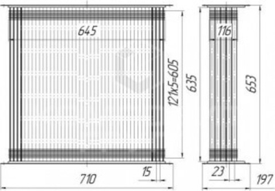 Сердцевина 150-1301020-1 (аналог 150У.13.020-01) радиатора Т-150/Нива (5-ти рядная) Композит Групп