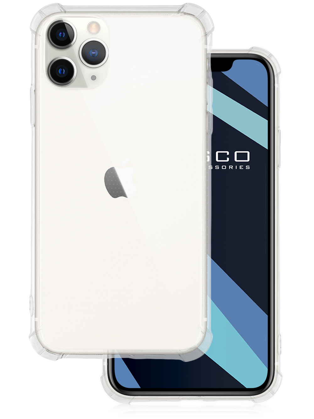 Чехол ROSCO для Apple iPhone 11 Pro оптом (арт. IP11P-HARD-TPU-TRANSPARENT)