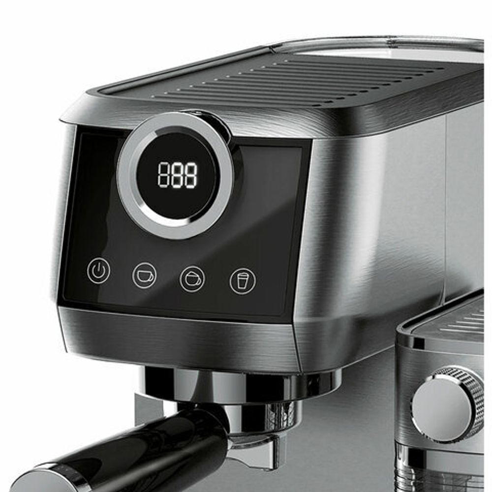 Кофеварка рожковая CENTEK CT-1170, 1350 Вт, объем 1,3 л, 20 бар, автоматический капучинатор, серая