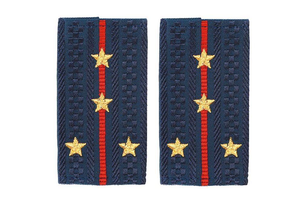 Фальшпогоны Полиция нового образца темно-синие вышит. капитан