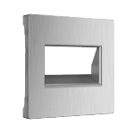 Накладка для двойной розетки Еthernet RJ-45 (серебряный рифленый) W1191109