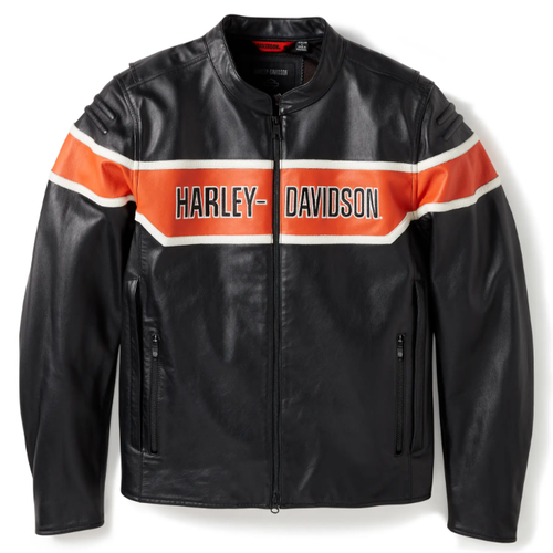 Куртка Trenton Riding black/orange Harley-Davidson (кожа)