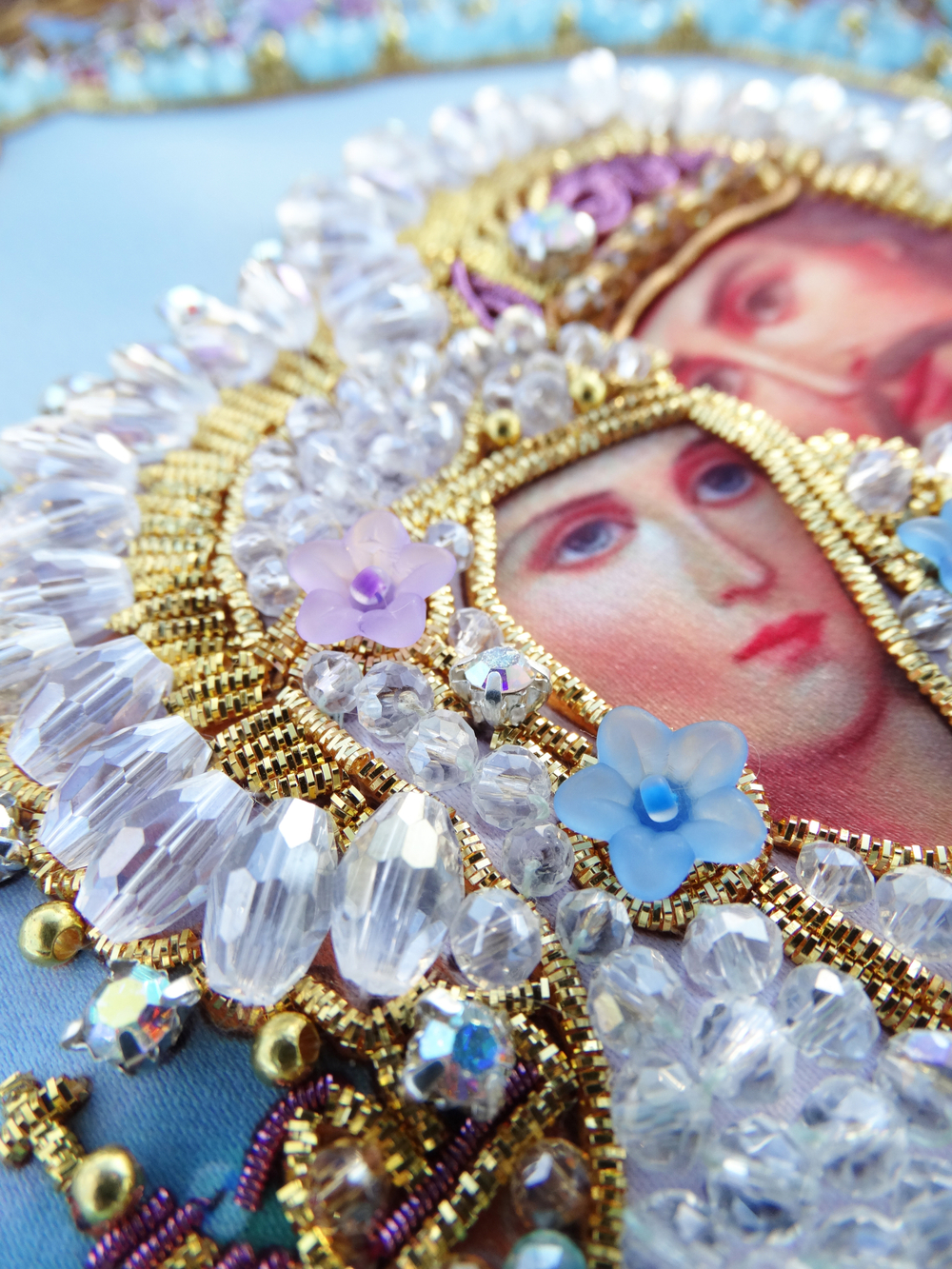 И-26а Набор для вышивания хрустальными камнями Святые Петр и Феврония (мал.)