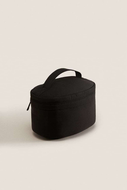 ZARA HOME ОВАЛЬНАЯ СУМКА ДЛЯ ТУАЛЕТНЫХ ПРИНАДЛЕЖНОСТЕЙ, ЧЕРНЫЙ