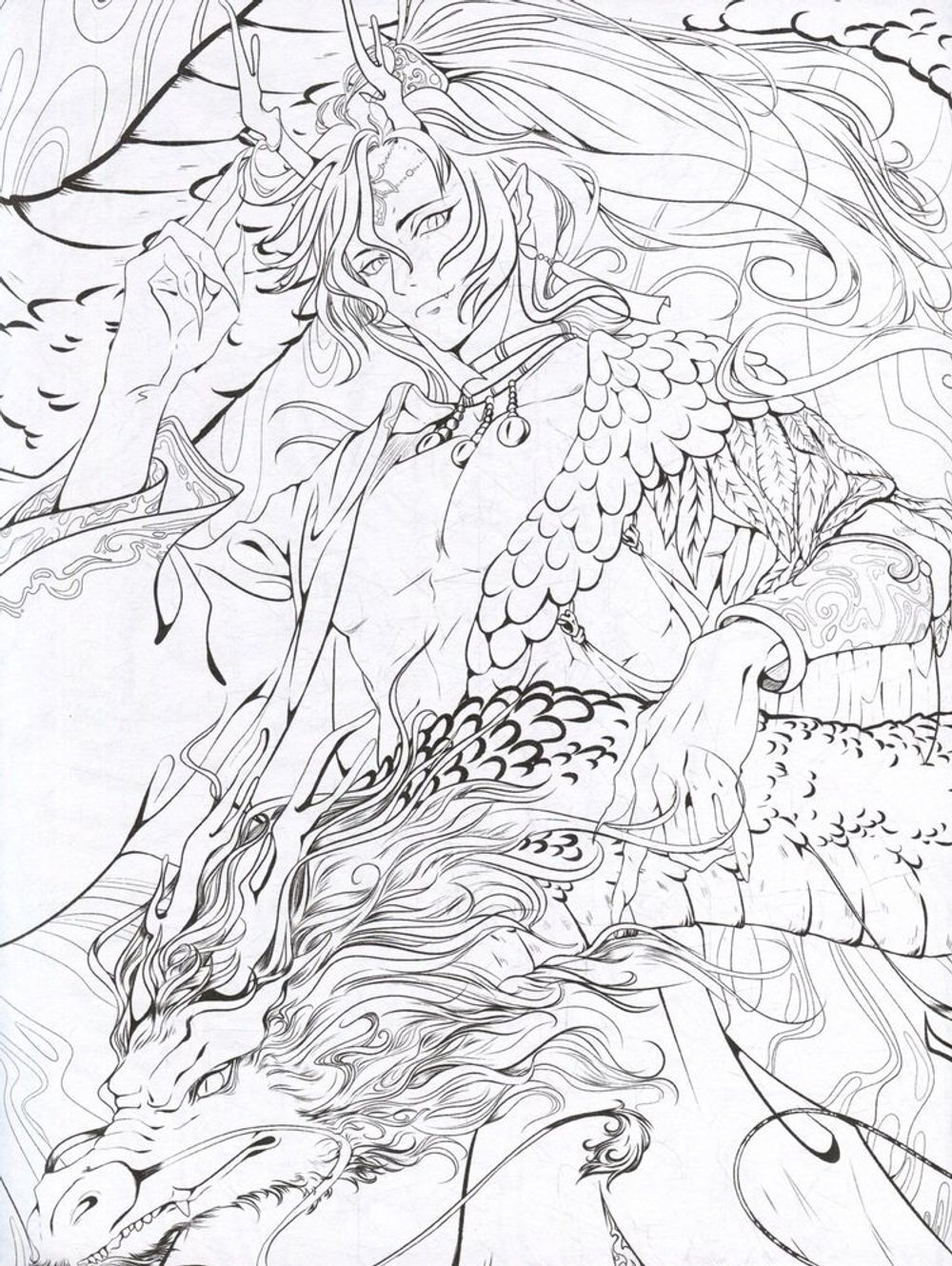 Раскраска Корейская мифология. Раскрашиваем сказки и легенды народов мира