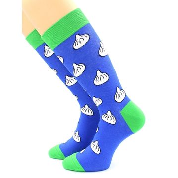 Носки с принтом "Хинкали" темно-синие Hobby Line